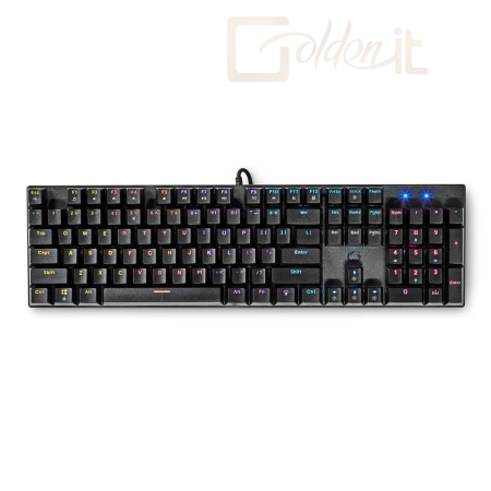 Billentyűzet Nedis GKBDM110BKUS Wired Gaming Keyboard Black US - GKBDM110BKUS