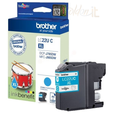 Nyomtató - Tintapatron Brother LC22UC XL Cyan tintapatron - LC22UCBP