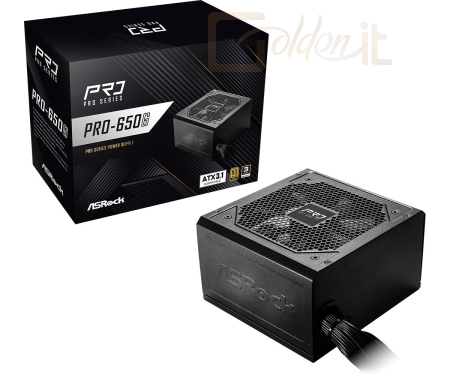 Táp ASRock 650W 80+ Gold PRO-650G - 90-UXR065-GNEAA2