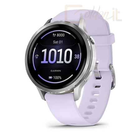 Okosóra Garmin Venu 4 41mm Silver with Periwinkle Silicone Band - 010-03013-01