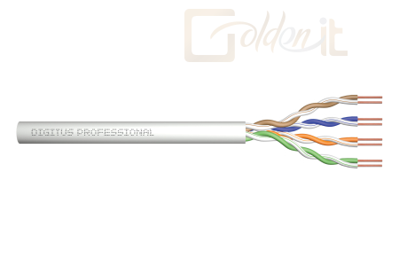 DIGITUS DK-1511-V-1-1 Cat.5e U/UTP 100MHz Eca PVC 100m szürke fali kábel 