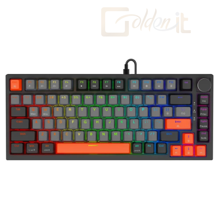 Billentyűzet Savio Astral OUTEMU Jade 3-color Gaming Keyboard Black US - ASTRAL OUTEMU JADE 3 COLOURS