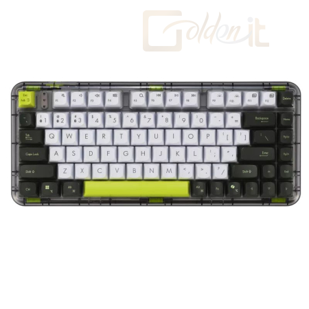 Billentyűzet Asus Jelly75 Wireless Keyboard Volt Green HU - KD201 GN