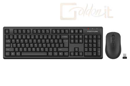 Billentyűzet A4-Tech FStyler FG1200 Wireless Keyboard Combo Black US - FG1200-BK