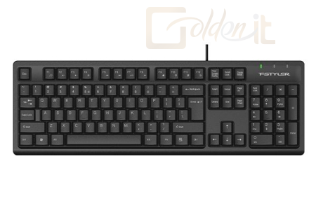 Billentyűzet A4-Tech Fstyler FK12 Keyboard Black US - FK12-BK