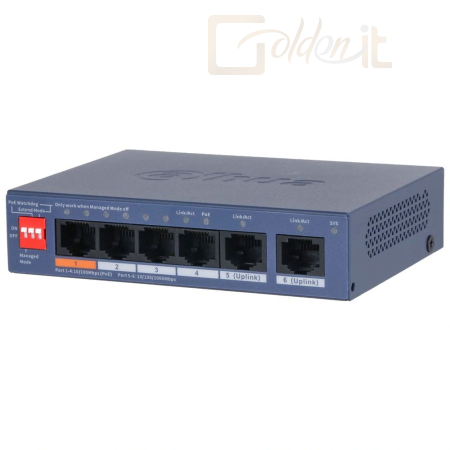 Hálózati eszközök Dahua CS4006-4ET2GT-60 6-Port Cloud Managed Desktop Switch with 4-Port PoE - CS4006-4ET2GT-60