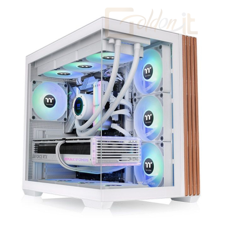Ház Thermaltake View 380 WS ARGB Tempered Glass Snow - CA-1Z2-00M6WN-WS