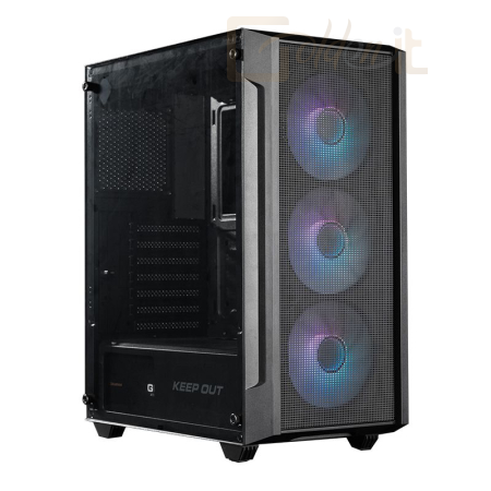 Ház Keep Out XC-200 MESH RGB Tempered Glass Black - XC-200 MESH