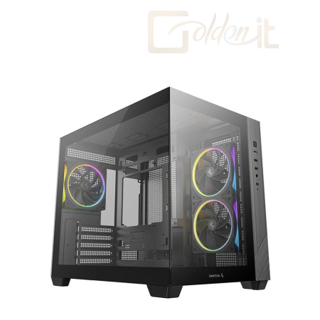 Ház DeepCool CG330 3F Tempered Glass Black - R-CG330-BKNGM3-G