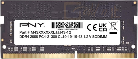 RAM - Notebook PNY 16GB DDR4 2666MHz SODIMM Black - MN16GSD42666-SB