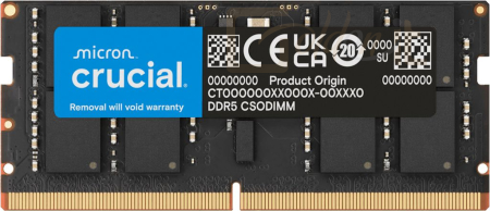 RAM - Notebook Crucial 32GB DDR5 6400MHz SODIMM - CT32G64C52CS5