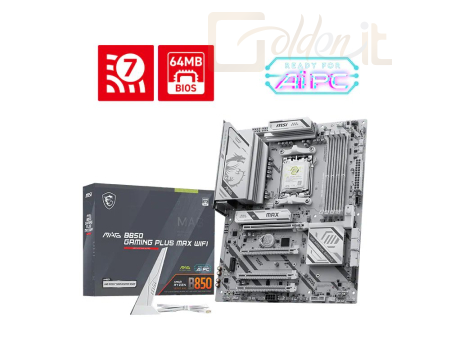 Alaplapok Msi MAG B850 GAMING PLUS MAX WIFI - MAG B850 GAMING PLUS MAX WIFI