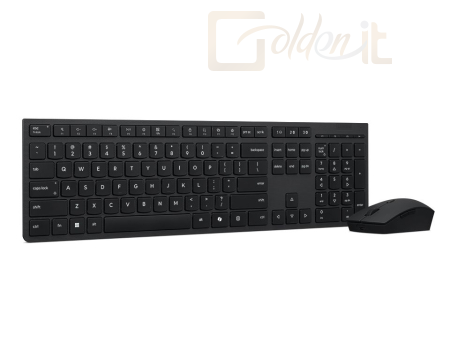Billentyűzet Lenovo Professional Wireless Rechargeable Combo Keyboard and Mouse Black HU - 4X31R64332