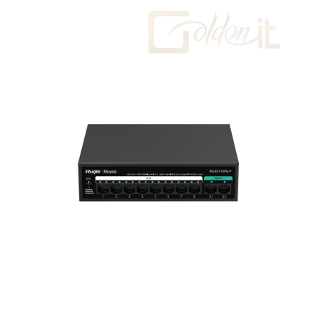 Hálózati eszközök Reyee RG-ES110FG-P 8-Port 10/100 Mbps with 2-Port Gigabit Unmanaged PoE Switch - RG-ES110FG-P