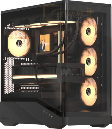 Ház Formula Crystal U9 PA Tempered Glass Black - CRYSTAL U9 PA BLACK