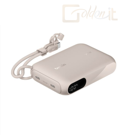 Powerbank vésztöltők Belkin BoostCharge with Display 10000mAh PowerBank Sand - BPB027HQSD