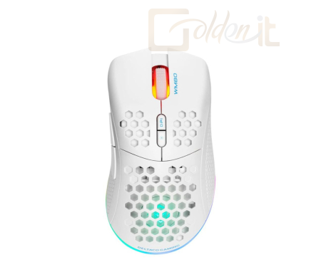 Egér Deltaco GAM-120 WM80 Gaming Wireless Bluetooth Mouse White - GAM-120-W