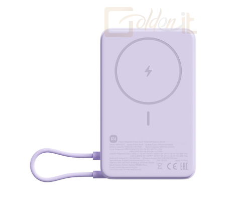 Powerbank vésztöltők Xiaomi Magnetic 10000mAh PowerBank with Built-in Stand Purple - BHR08PAGL