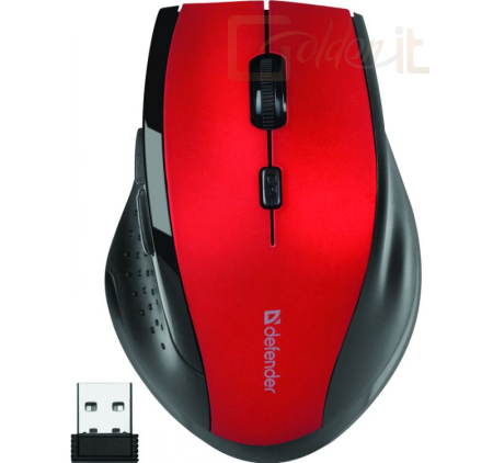Egér Defender MM-365 Wireless Mouse Black/Red - MM-365 RD