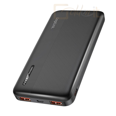 Powerbank vésztöltők Logilink LiPo 10000mAh PowerBank Black - PA0372