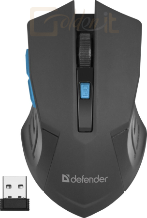 Egér Defender RF Accura MM-275 Wireless Mouse Black/Blue - DEF52275