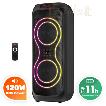 Hangfal Media-Tech MT3185 BT Power Audio Max Bluetooth Black - MT3185