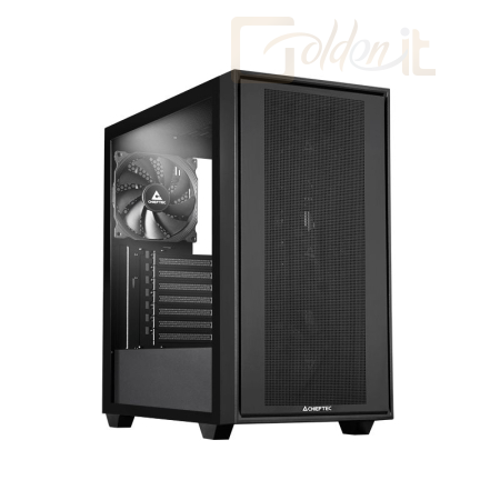 Ház Chieftec Night Hunter Tempered Glass Black - GS-03B-BLK-OP