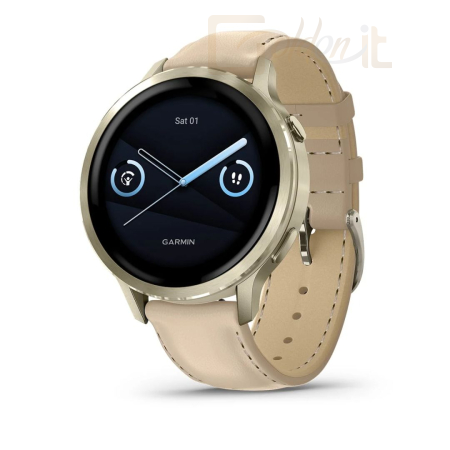 Okosóra Garmin Venu 4 41mm Lunar Gold with Sand Leather Band - 010-03013-03