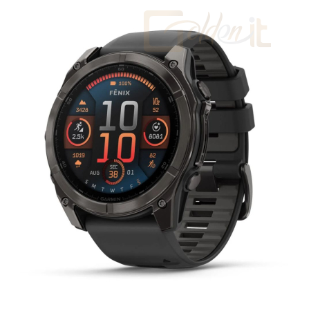 Okosóra Garmin fenix 8 51mm AMOLED Sapphire with Black/Carbon Silicone Band - 010-02905-21