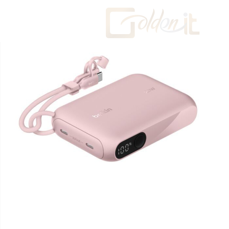 Powerbank vésztöltők Belkin BoostCharge with Display 10000mAh PowerBank Pink - BPB027HQPK