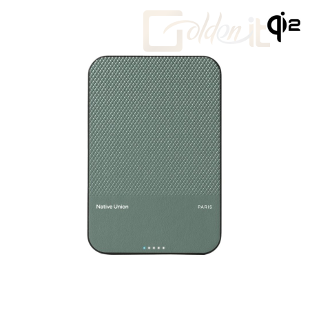 Powerbank vésztöltők Native Union (Re)Classic Magnetic Power Bank Qi2 5000mAh Slate Green - PB-5KMS-GRN-Q2