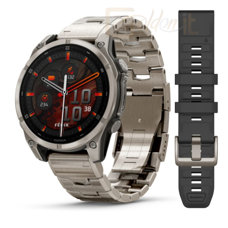Okosóra Garmin fenix 8 47mm AMOLED Sapphire Titanium with Vented titanium bracelet - 010-02904-40