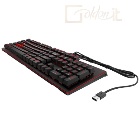 Billentyűzet HP Omen Encoder Cherry MX Red Gaming Keyboard Black US - 6YW76AA#AKC