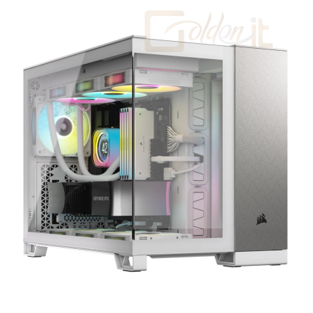 Ház Corsair 2500X Tempered Glass White/Satin Gray Alloy - CC-9011289-WW
