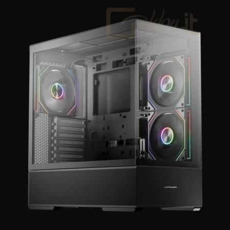 Ház LC Power Gaming 812B Onyx Vision Tempered Glass Black - LC-812B-ON