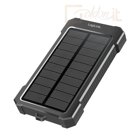 Powerbank vésztöltők Logilink Solar LED Light 10000 mAh Power Bank Black/Orange - PA0390