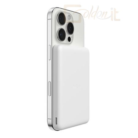 Powerbank vésztöltők Belkin BoostCharge Slim Magnetic 5000mAh PowerBank White - BPD010HQWH