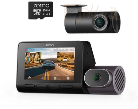 Videokamera Xiaomi 70mai Dash Cam 4K T800 HDR + RC41 + 256GB micrtoSDXC Set Black - XM70MAIPPT80041256SE