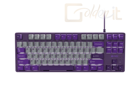 Billentyűzet FURY Kanabo K2 Gaming Keyboard Grey/Purple US - NFU-2350
