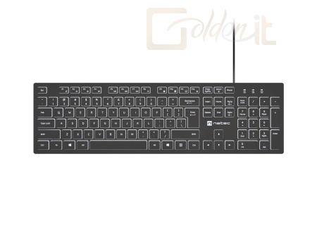 Billentyűzet natec Herring Glow Keyboard Black US - NKL-2342