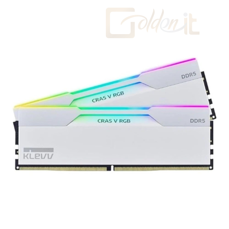 RAM Klevv 64GB DDR5 6000MHz Kit(2x32GB) Cras V RGB Brilliant White - KD5BGUA80-60A300J