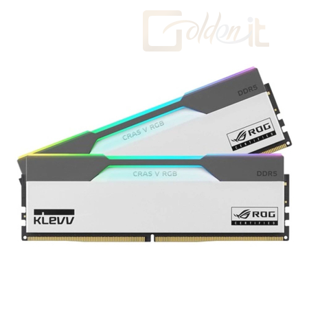 RAM Klevv 32GB DDR5 6200MHz Kit(2x16GB) Cras V RGB ROG White/Grey - KD5AGUA80-62B320P
