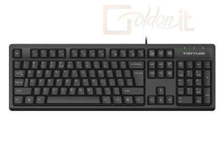 Billentyűzet A4-Tech Fstyler FKS12 Keyboard Black US - FKS12-BK