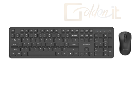 Billentyűzet Gembird KBS-WPS-01 Slim Pro Business Wireless Keyboard Combo Black US - KBS-WPS-01