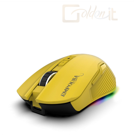 Egér INCA IMG-328MX RGB Wireless Bluetooth Gaming Mouse Yellow - IMG-328MX