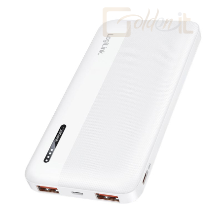 Powerbank vésztöltők Logilink LiPo 10000mAh PowerBank White - PA0372W
