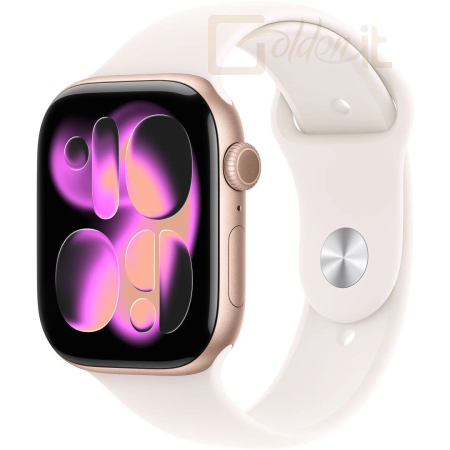 Okosóra Apple Watch S11 Cellular 42mm Rose Gold Aluminium Case with Light Blush Sport Band S/M - MF8E4