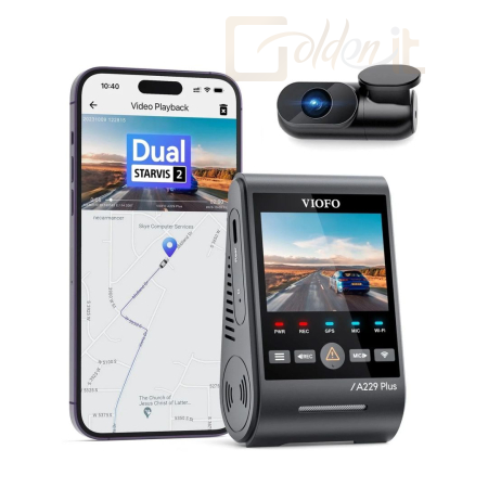 Videokamera VIOFO A229 Plus 2CH Dash Cam Black - A229 PLUS 2CH-G