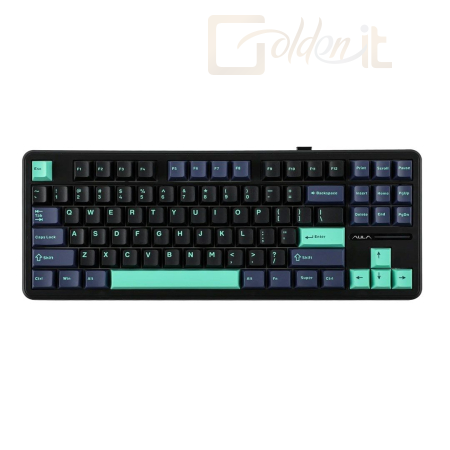 Billentyűzet Aula F87 Pro Gasket Gaming Wireless Bluetooth Mechanical Keyboard Black/Blue US - AUF87P-DBC-GW4