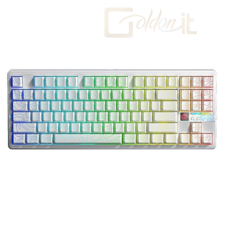 Billentyűzet Aula F87 Pro V2 Gasket Gaming Wireless Bluetooth Mechanical Keyboard White US - AUF87PV2-W-SV-E